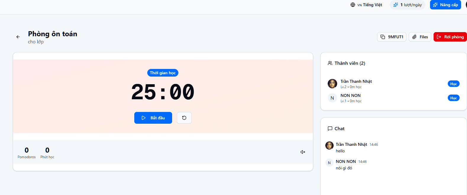 Phòng học Pomodoro